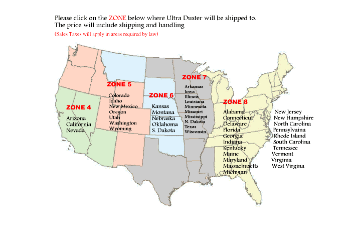 USA Zone Map